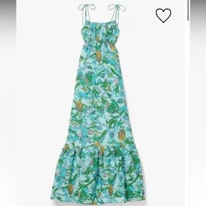 Kate Spade Under the Sea Tie-Strap Dress Sundress size small